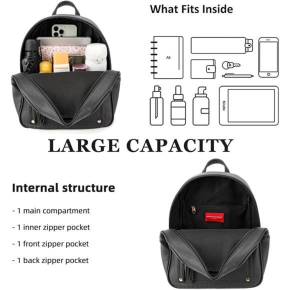 Small Backpack Purse for Women Anti Theft Backpack with Secured Zipper & Tassel
